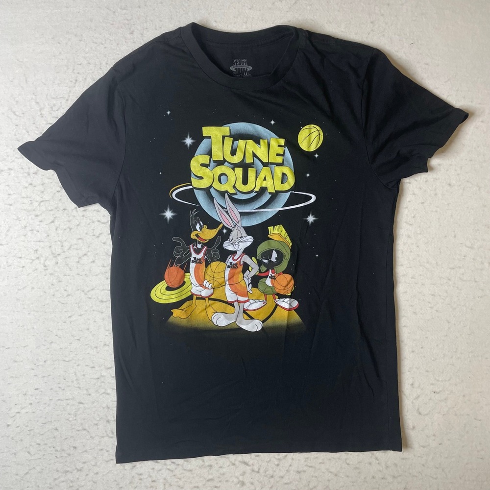 Space Jam A New Legacy Tune Squad Bugs Bunny Marvin‎ the Martian Black T-Shirt M